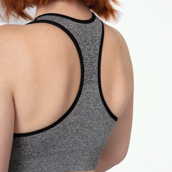 Truekind® Reactive Sports Bra - Heather Grey/Black Trim, Various Sizes NWT - Picture 2 of 5